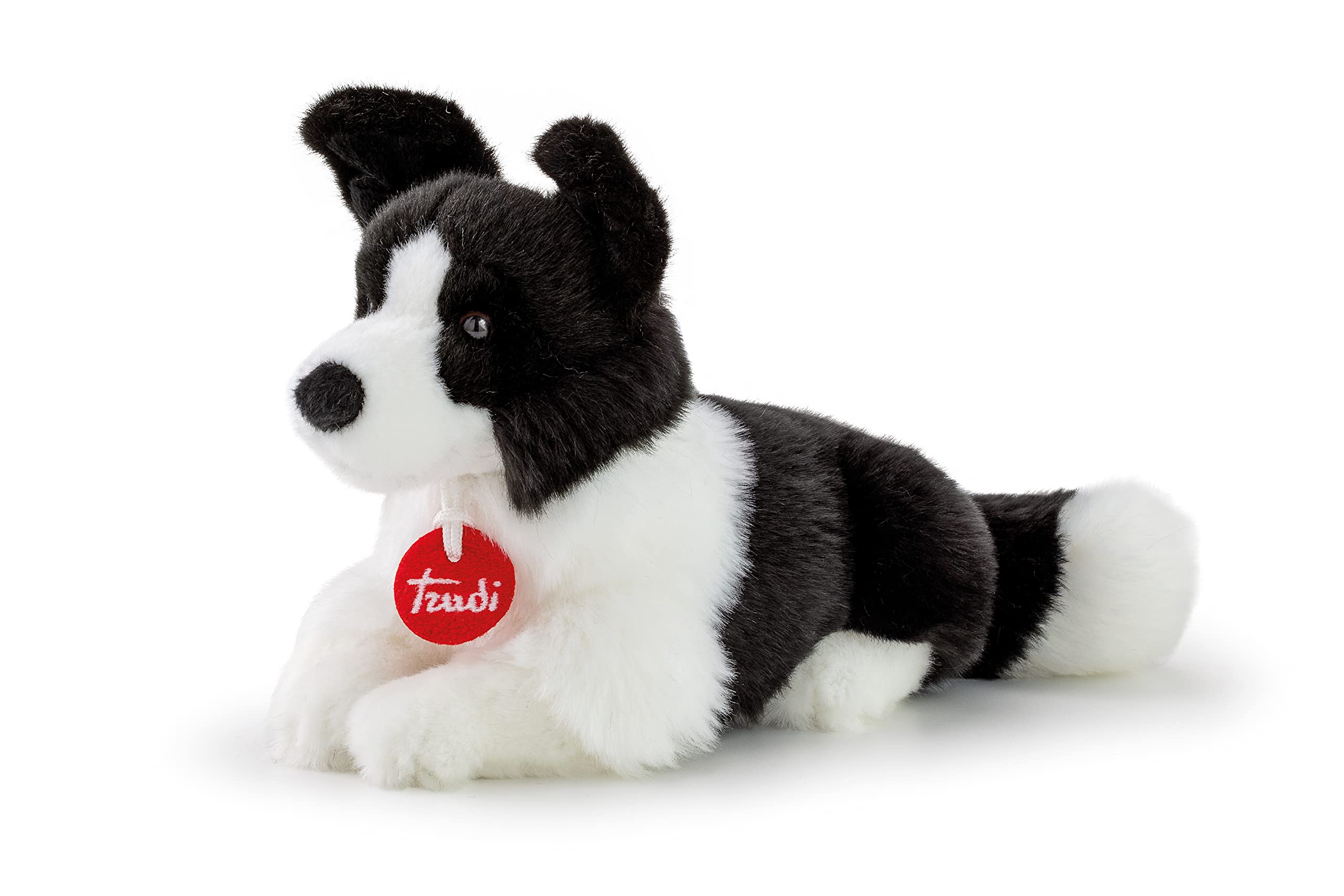 trudi TUDN7000 Animals Klassik Plüschtier Border Collie Scott ca. 25 cm lang, Größe S, hochwertiges Stofftier mit weichen Materialien, mit realistischen Details, waschbar, Kuscheltier für Kinder