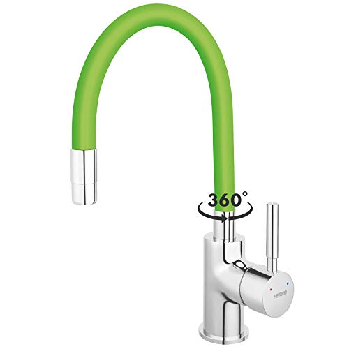 Küchenarmatur Grün Spültisch Armatur flexibel Wasserhahn 360° schwenkbar Einhebelmischer Küche