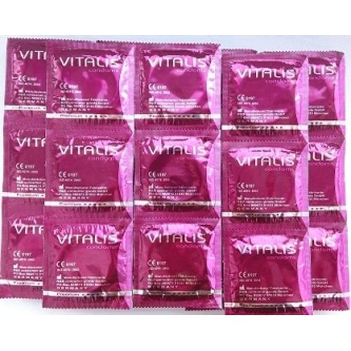 VITALIS 100 Kondome Pack extra stark & glatt I Nennbreite 53 mm I Gefühlsechte transparente Kondome I 100 Premium Kondome mit dickerer Wandstärke von 0,08 mm I Zarte Kondome für Männer