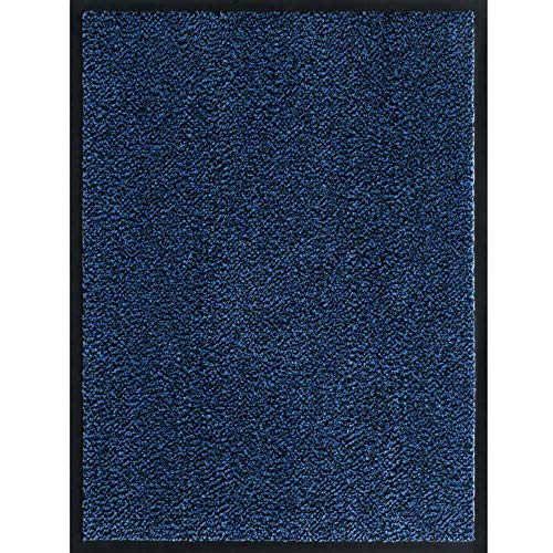 Systafex Schmutzfangmatte Fußmatte Bodenmatte Türmatte Flurteppich Schmutzmatte Tür Matte Teppich Blau (90cm x 120cm)