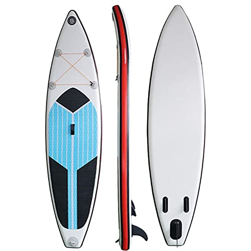 10' Premium aufblasbares Stand-Up-Paddle-Board, breite Haltung für Jugendliche und Erwachsene, mit Zubehör Surf Control, rutschfestem Deck, Leine, Paddel und Pumpe