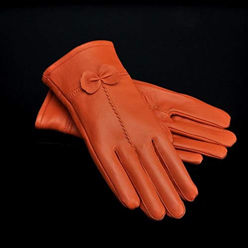 UKKD Damenhandschuhe Kaschmirhandschuhe Halten Warmes Fäustlinge Leder Für Frau Mode Winter Womens Handschuhe