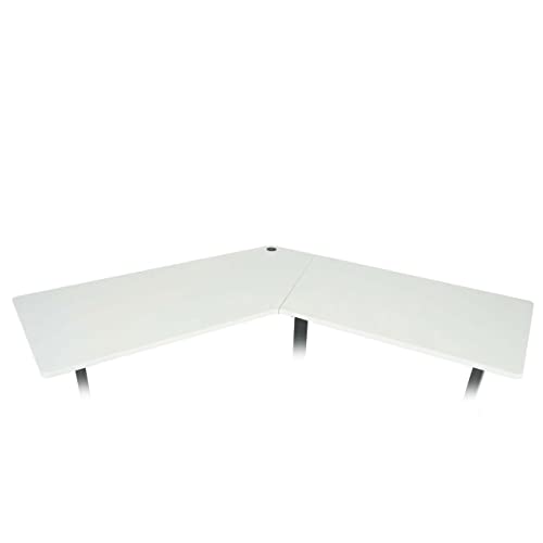 Mendler Tischplatte HWC-D40 für Eck-Schreibtisch, Schreibtischplatte, 120° - weiß
