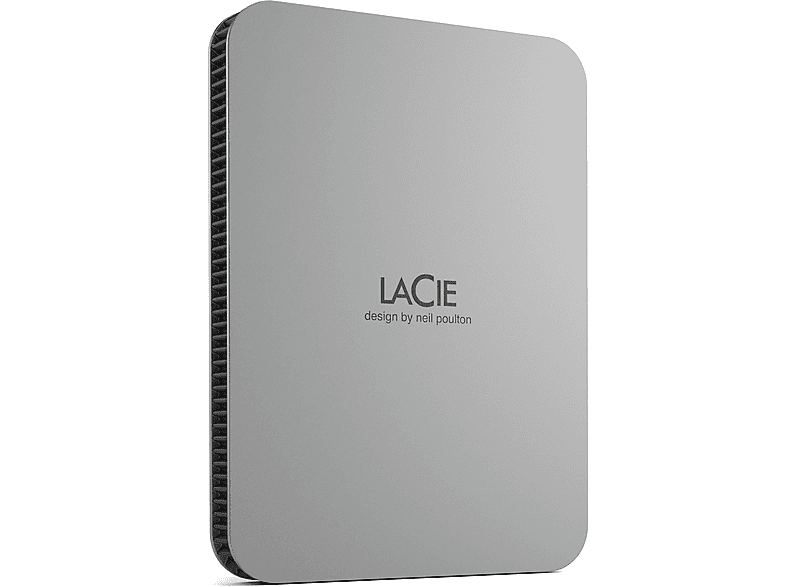 LACIE Mobile Drive Festplatte, 1 TB HDD, 2,5 Zoll, extern, Moon Silver