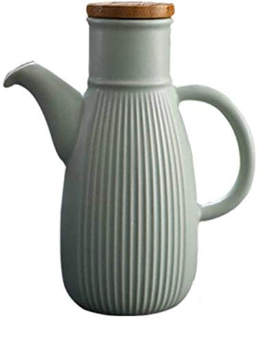 Öl und Essig Keramik Spender Flaschen mit Stopfen, Sojasauce Flasche / Glas Essig / Olivenöl / Sauce Boot Gewürzspender Home Küche Lagerung-Green||750ml