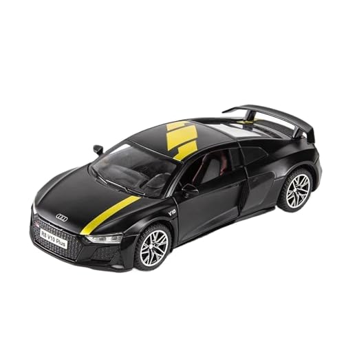 Druckguss-Auto im Maßstab 1:32 für Audi R8 V10 Plus Supercar Druckguss-Fahrzeuge Sound und Licht Auto Modellsammlung Auto Sammlerstück Modellfahrzeug (Farbe: A)