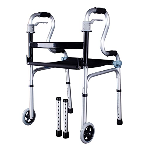 Rollator für Senioren, zusammenklappbar, höhenverstellbar, mit Rädern und Sitzgelegenheiten für ältere Menschen, sicher mobile Mobilitätshilfe, B Star of Light