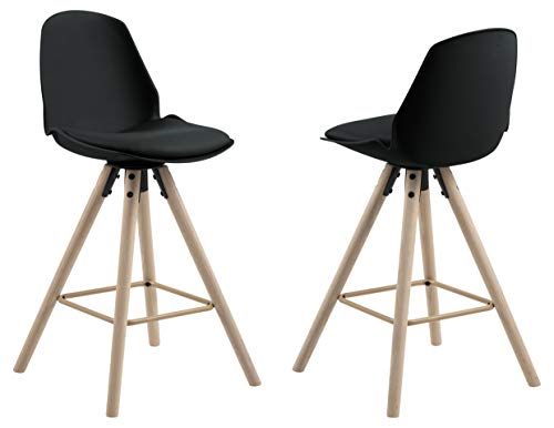 AC Design Furniture Omar Hocker, Kunstleder, B: 46.5 x T: 45.5 x H: 92.5 cm, 1 Stück