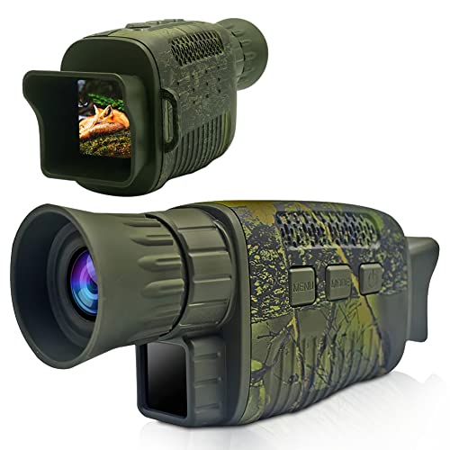 Djioyer Nachtsichtgerät,4K HD Infrarot Monokular Digital Nachtsichtgeräte，1,5" TFT HD LCD,5X Digitalzoom für Vogelbeobachtung, Jagd, Spotting, Überwachung