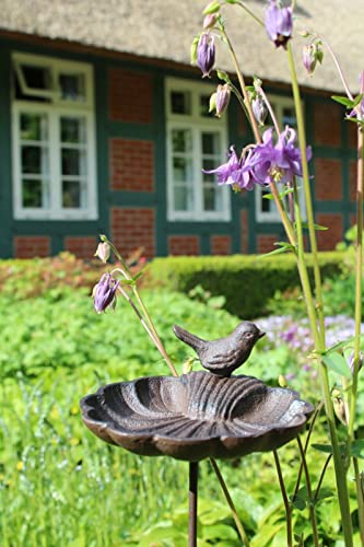 windschief-living Sehr süße Landhaus Vogeltränke LILO im Antik Stil, Shabby Chic, Beetstecker