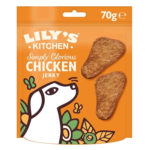 Lily’s Kitchen Leckerchen für Hunde Simply Glorious Chicken Jerky mit 80 % Huhn (8 x 70 g)