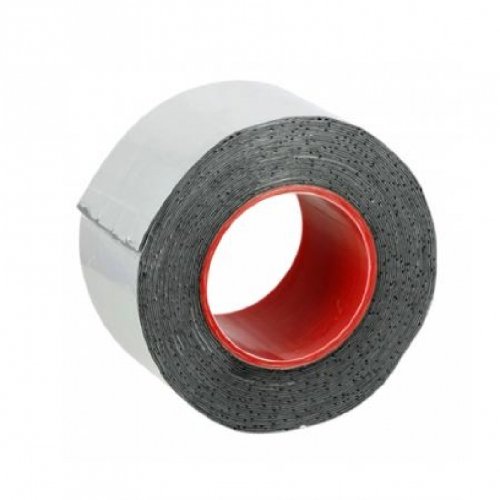 6x Alu- Butyl-Klebeband, 50mm x 10m - Aluminiumklebeband für Metalle, Kunststoffe, Ziegelwerk, Beton und Holz