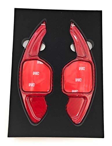 H-Customs Schaltwippen DSG Shift Paddle aus echtem Fiberglass 2012+ A3-A6 S,RS,Q Type A/Rot