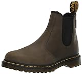 DR. MARTENS Herren Chelsea Boots, DMS Olive Archive Pull Up & Black Borg Fleece, 39 EU