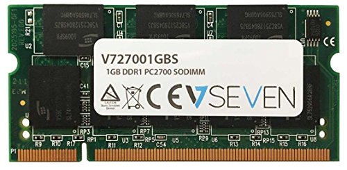 V7 V727001GBS Notebook DDR1 SO-DIMM Arbeitsspeicher 1GB (333MHZ, CL2.5, PC2700, 200pin, 2.5 Volt)