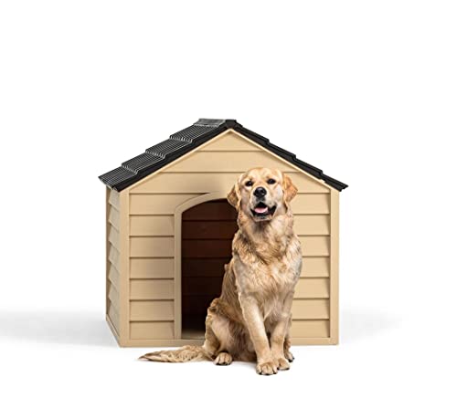 Hundehuette Hundehaus aus Kunststoff mokka braun Marke Starplast Art. 10-701 fuer kleine / mittelgrosse Hunde