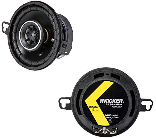 KICKER 43DSC3504 8,7 cm Koax-LS Schwarz