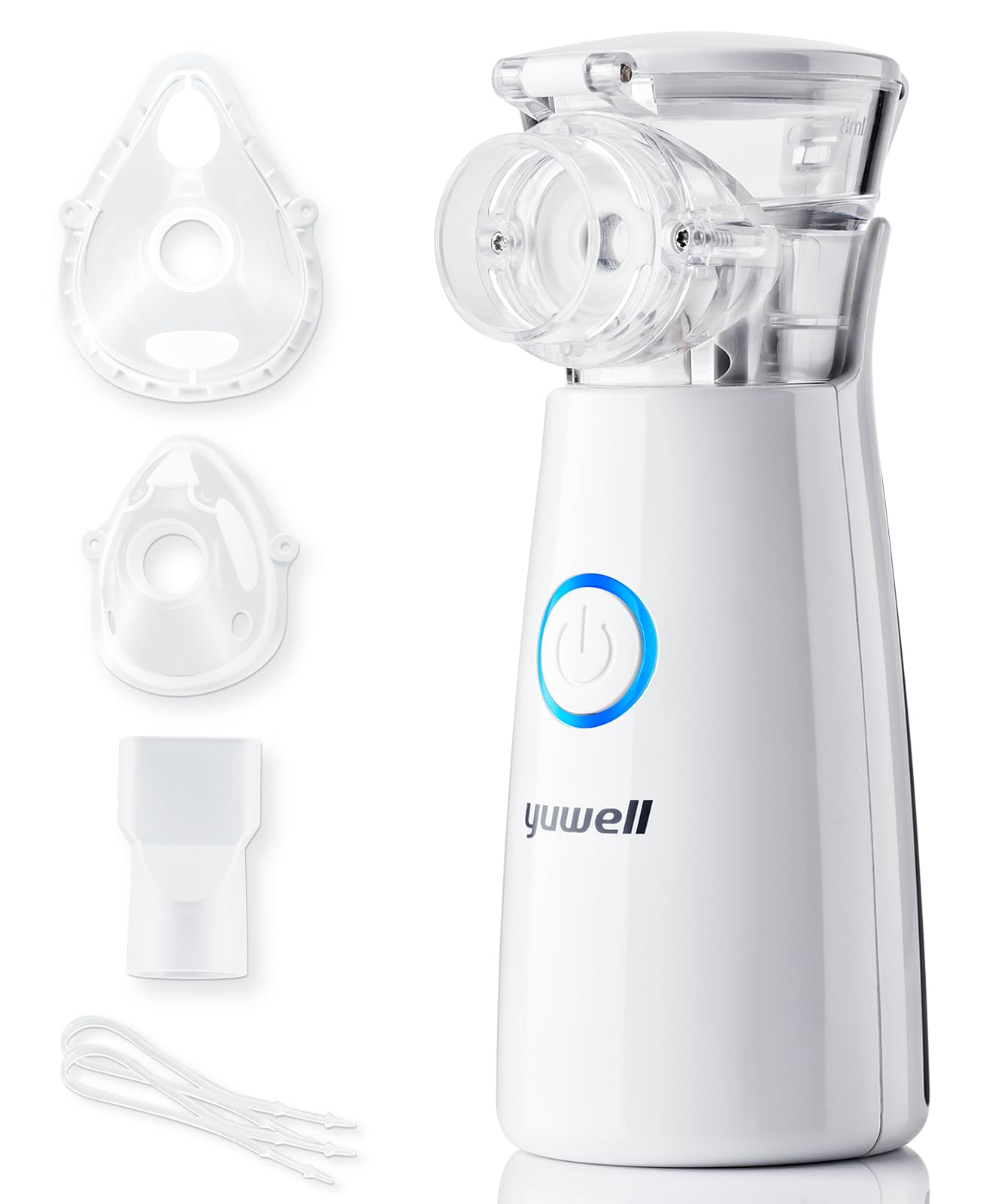 yuwell Inhalationsgerät für Kinder und Erwachsene, Tragbarer Inhalator Vernebler Ideal für Reisen und zu Hause, Erzeugt Ultrafeine Partikel, die Unteren Atemwege und die Lunge Erreichen (beige)