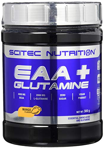 Scitec Nutrition EAA + Glutamine (Glutamin-Aminosäurenkomplex & essentielle Aminos), Mango Flavor 300g