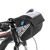 Docooler Fahrrad Lenkertasche multifunktional mit Transparentem PVC-Sichtfenster (15 * 12.2 cm) für Handy, Total 3L, wasserdichtes Material, 20 * 10.5 * 16cm