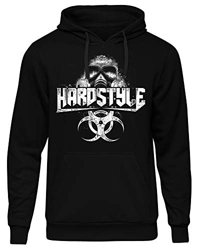 Uglyshirt89 Hardstyle Maske Männer Herren Kapuzenpullover | Hardcore Musik Minimal Techno (M)