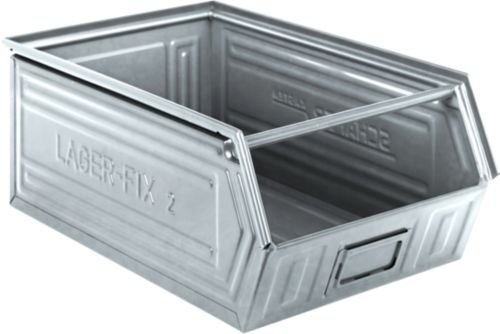 SSI Schäfer Industriebox Sortierbox Stapelbox 14/7-2, Aufbewahrung, Made in Germany, Verzinkt, L 515 x B 322 x H 200 mm, 26 l