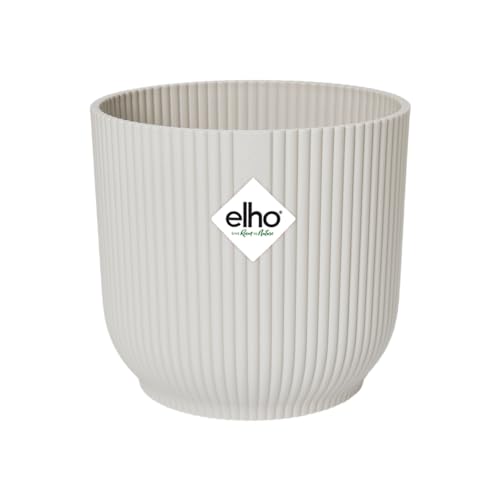 Elho Vibes Fold Rund 30 - Blumentopf für Innen - Ø 29.5 x H 27.2 cm - Weiß/Seidenweiß