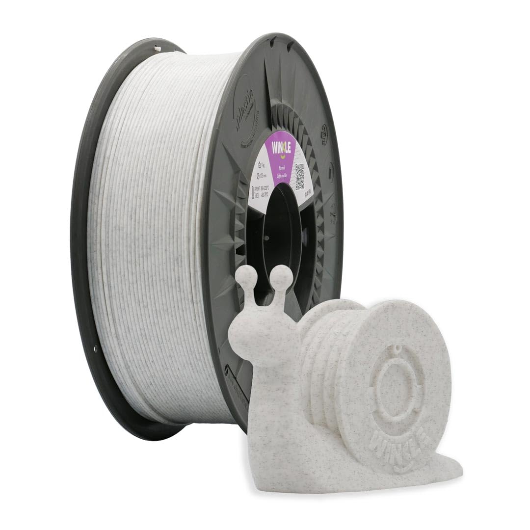 Winkle PLA Light Marble Filament | Pla 1,75 mm | Filament Druck | 3D-Drucker | 3D-Filament | Marmorfarbe | Spule 1000 g