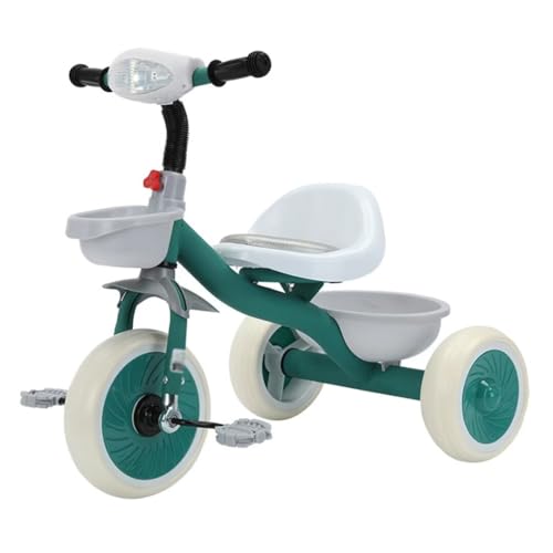 Kleinkind-Dreirad für 3–5 Jahre,Dreiräder zum Aufsitzen mit Flexibler Lenkstange,Tret-Dreiräder mit Einer maximalen Belastung von 50kg,Laufrad-Roller,Eva-Schaumrad,verstellbare Sitze vorne und hinten