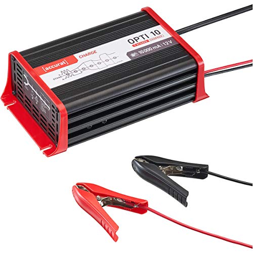 Accurat 10A 12V Batterie-Ladegerät für Blei-Batterien Vollautomatisch 7-Stufen Opti 10 Ladegerät für Auto und Motorrad Batterie
