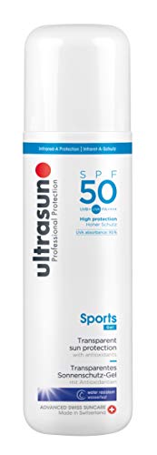 Ultrasun Sports Gel Spf50 Transparentes Sonnenschutz-Gel, 1er Pack (1 x 200 ml)