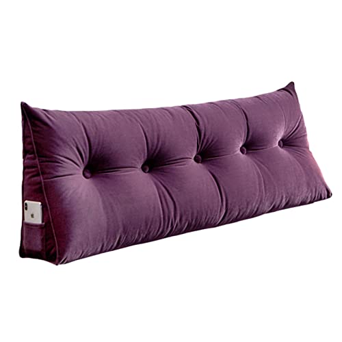 QQY Rechteckiges Lesekissen, Große Rückenlehne Lendenkissen Positionierung Zurück Unterstützung Bolster Für Bett Sofa Couch (Color : D, Size : 24X20"/60x50cm)