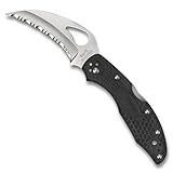 Hawkbill, Black FRN Handle, Serrated