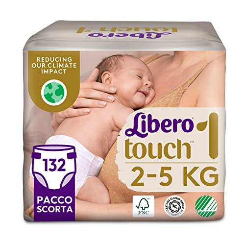 Libero Touch Open Windeln für Kinder, Größe 1, 6 Packungen x 22 Stück