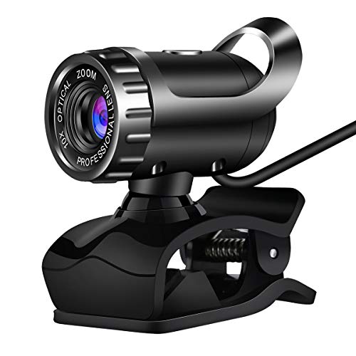Yolispa USB Webcam Mikrofon 360 Drehung Einstellbare Computer Webkamera Laptop/Desktop Web Cam für PC