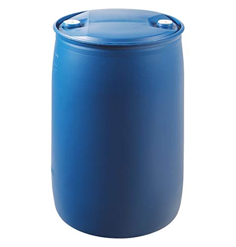 Kunststofffass 220 Liter – Fass mit Deckel Universaltonne Transportbehälter Spundfass Tonne aus HDPE 220l -blau