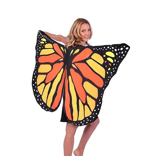 BTAISYDE Schmetterlingsflügel Karnevalskostüme, Schmetterlingskostüm Umhang Frauen, Bunte Schmetterlingsflügel Umhang mit Gesichtsbedeckungen, Erwachsene Fee Kostüm,B
