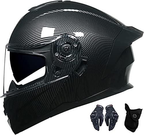 Motorradhelm Klapphelm,DOT/ECE-Zertifiziert Modularer Helm Integralhelm Double Lens Flip Modularer Helm,für Mofa Chopper Scooter Motorradhelm Schutzhelm Für Damen Und Herren (Color : N, Size : M=57-