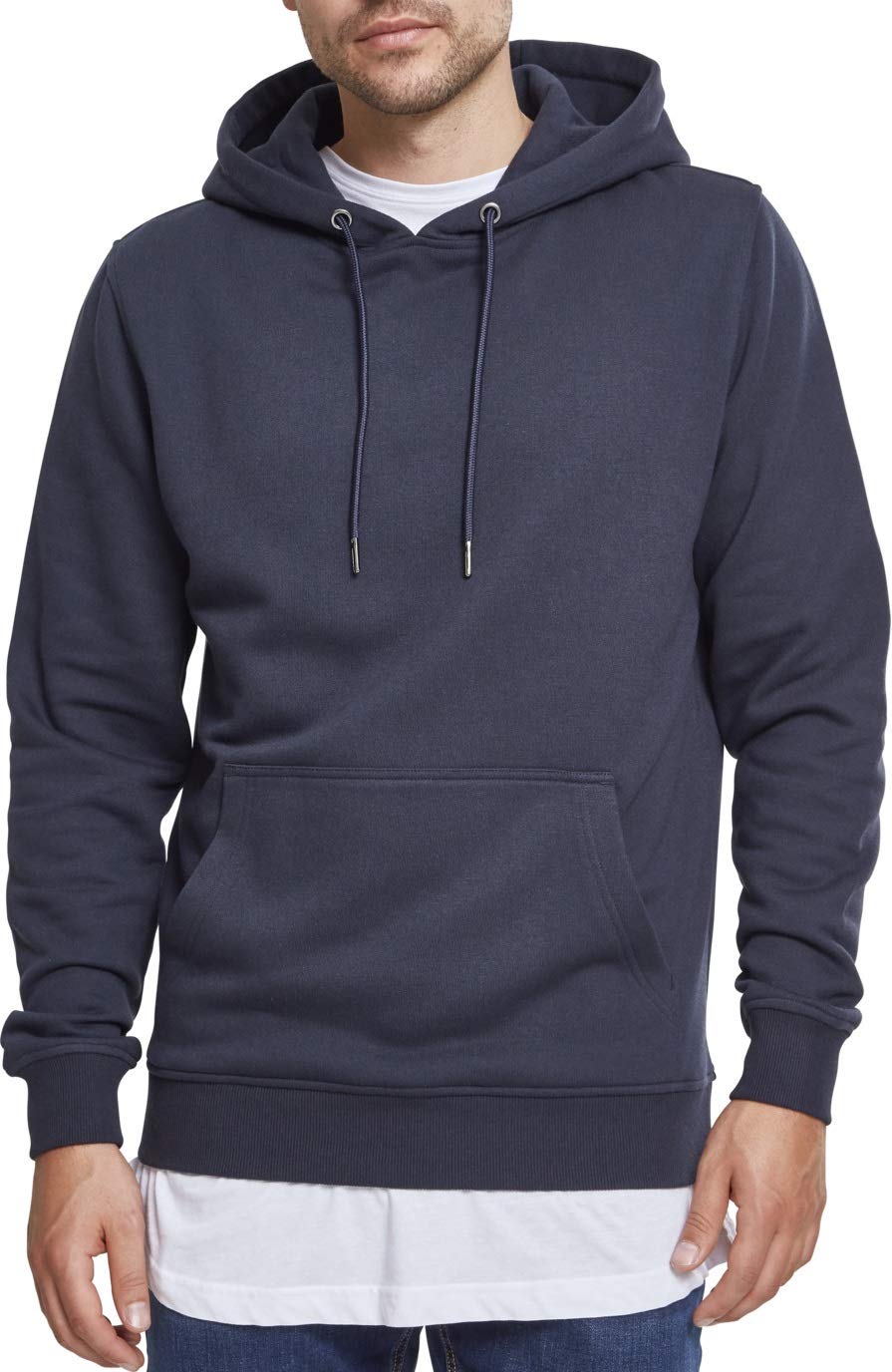 Urban Classics Herren Kapuzenpullover Basic Sweat Hoodie, Blau (Navy 00155), S