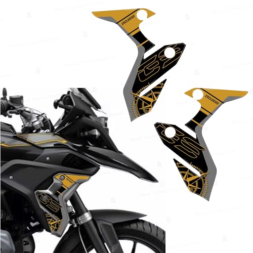 3D-Aufkleber aus Kunstharz, für Seitenwände aus Aluminium, kompatibel mit Motorrad Motorrad R 1250 GS LC Standard Exclusive