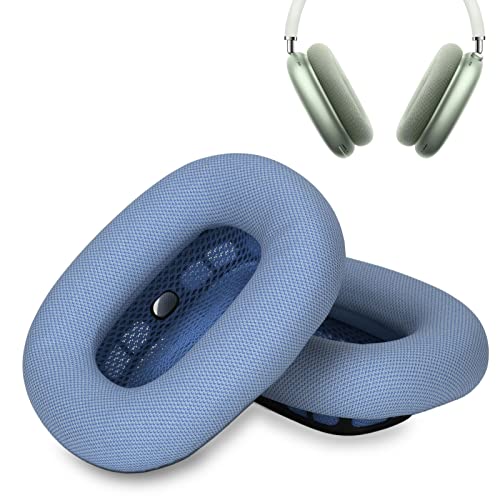 ciciglow Ohrpolster, Kopfhörer Ohrpolster Ersatz Soft Memory Foam Protein Leder Ohrpolster Ohrenschützer für Airpod MAX Kopfhörer(Blau)