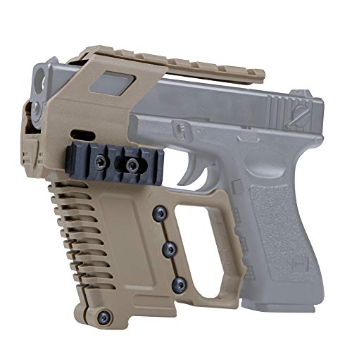 DETECH Taktische Glock-Serie Schienensockel-Ladegerät Pistolen-Karabiner-Kit Schnelles Nachladen für Glock G17 G18 G19-Serie