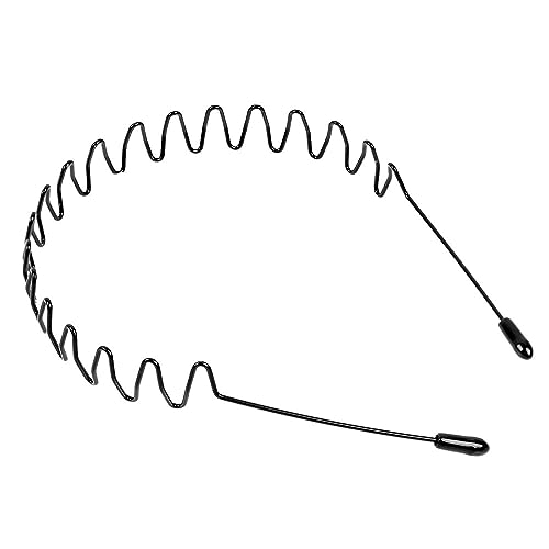 Modisches Metall-Haarband for Männer und Frauen, Unisex, schwarz, gewellt, Sport-Stirnband, Haar-Accessoires (Color : Style-03, Size : One size)