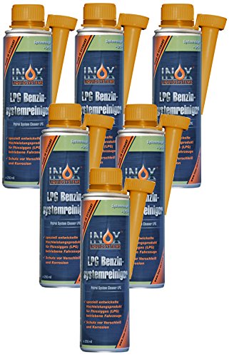 INOX® LPG Benzinsystemreiniger Additiv, 6 x 250ml - Systemreiniger für Autos mit Gasanlage