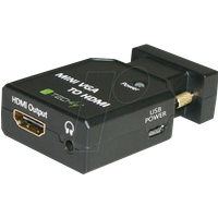 Techly IDATA VGA-HDMINI HDMI Mini Konverter, Schwarz