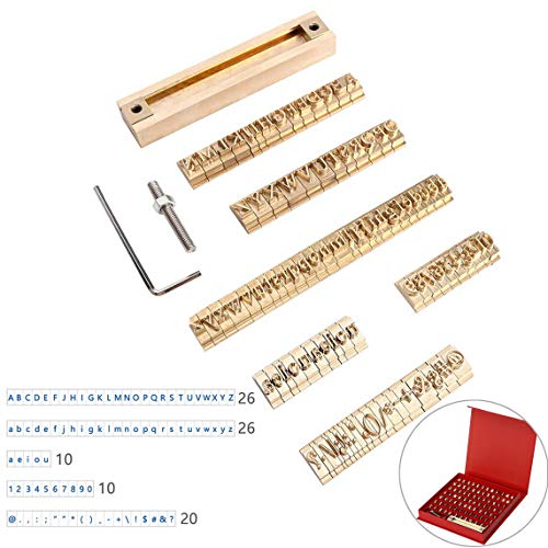 Gravurwerkzeug,Buchstabe Schablone Alphabet Schablonen Set,Messing-Prägebuchstaben für Heißfolienprägemaschinen für Schmuck Glas Holz Metall Lederhandwerk