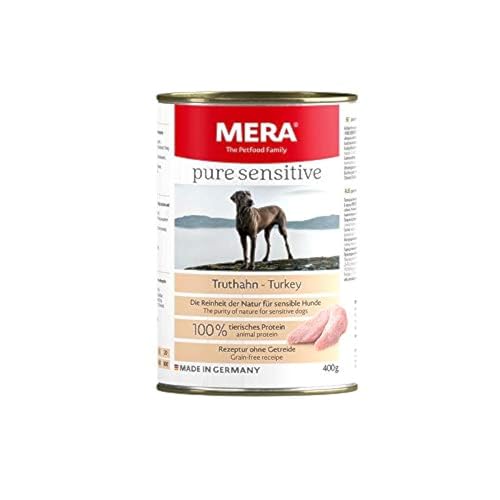 MERA Dog Pure Sensitive Meat Truthahn | 6X 400g Hundefutter nass