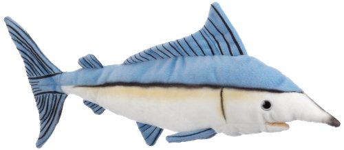 Bauer Spielwaren "Blickfänger" Blauer Marlin Plüschtier: Naturgetreues Kuscheltier, extraweich, ideal auch als Geschenk, 43 cm, weiß-blau (14068)