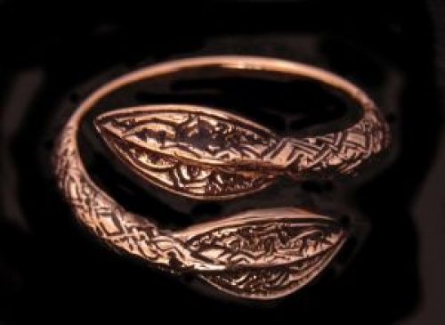 Battle-Merchant Bronzer Wikinger Ring mit Speerspitzen Bronzering LARP Wikinger Mittelalter Verschiedene Größen (18/56)