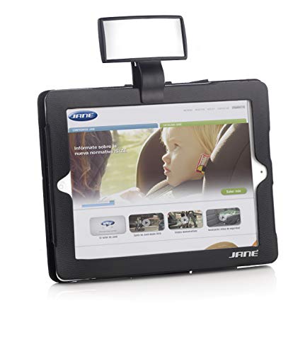 Jané Sicherheits-Spiegel für das Auto, mit Tablet und Minitablet Case, Kinderüberwachung während der Fahrt